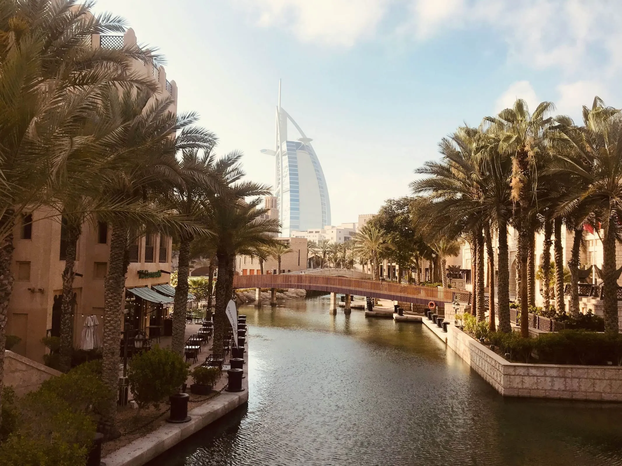 Canal and traditional buildings in Dubai